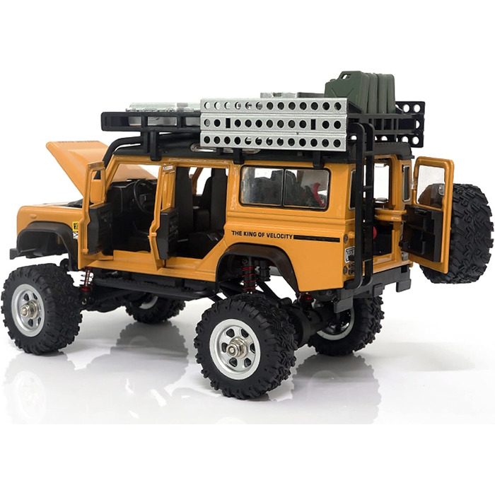 Металевий краулер 4WD 128 RTR жовтий, 22567 D90X28