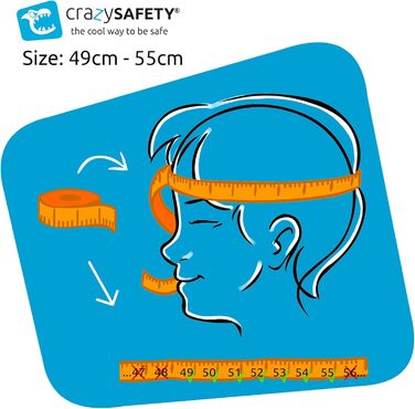 Велосипедний шолом Crazy Safety Kids Велосипедний шолом Kids 2-7 років для велосипеда, скейтборду, велосипеда, балансирного велоси