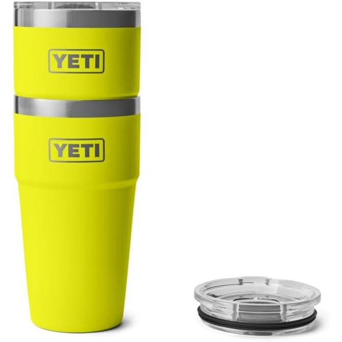 Стаканка YETI Rambler об&39ємом 591 мл (20 унцій) зі знімною кришкою MagSlider, термокружка з нержавіючої сталі, вакуумна ізоляція колір Firefly Yellow