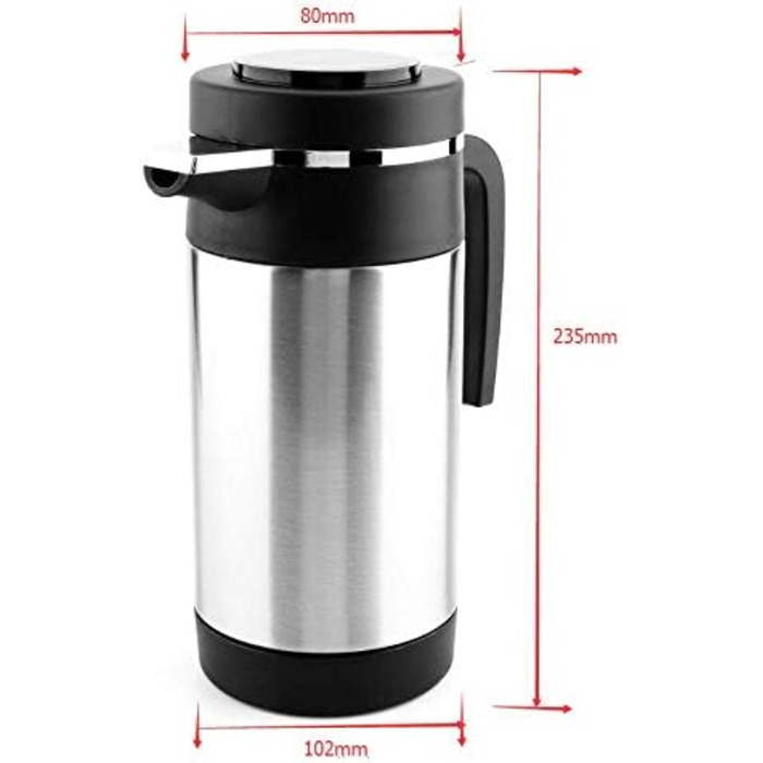 Автомобільний чайник, нержавіюча сталь 12В автомобільна чашка для підігріву кави чай термос чашка для підігріву води чайник для по