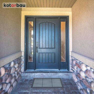Килимок для вулиці KOTARBAU 60x40 см, Оцинкований метал, Вхідний килимок, Килимок для внутрішніх дверей, Вуличний килимок, Килимок для передніх дверей, Килимок для дверей, Килимок для бруду, Вулічний килимок для дверей, 60 x 40 см