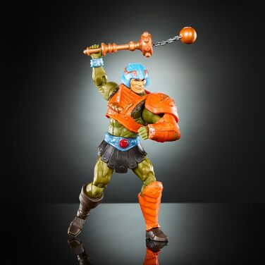 Майстри Всесвіту Masterverse New Eternia Man-At-Arms фігурка, 30 рухомих суглобів, змінні голова, руки і дубина, іграшка MOTU, HYC48