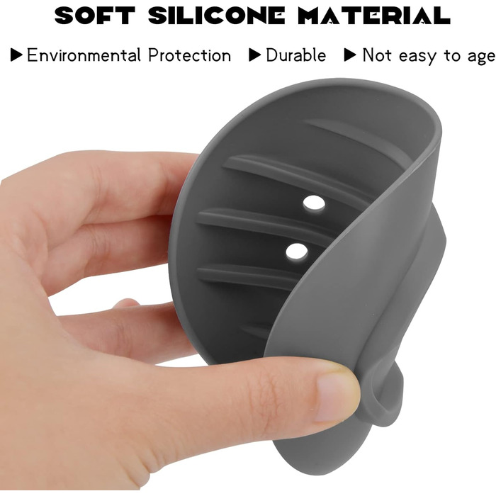 Силіконова мильниця 2 шт. , овальна мильниця зі зливом, нековзна і міцна мильниця для ванної кімнати, кухні, столу, душу, м'яка ми