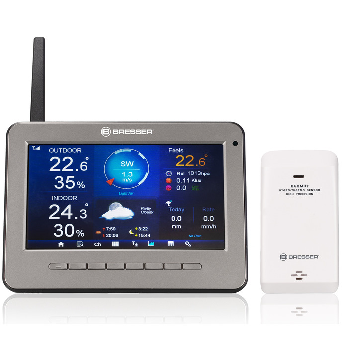 Метеостанція Bresser Professional WIFI HD TFT Colour Weather Center 7-in-1 Sensor (7003500)