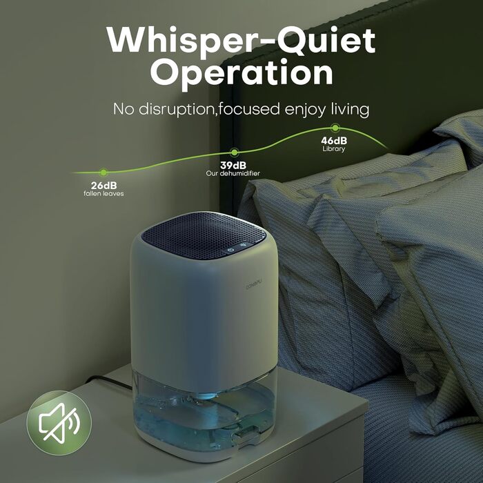 Осушувач повітря 1000 мл, електричний осушувач повітря, оновлення технології Пельтьє, автоматичне вимкнення, 7 кольорів, портативн