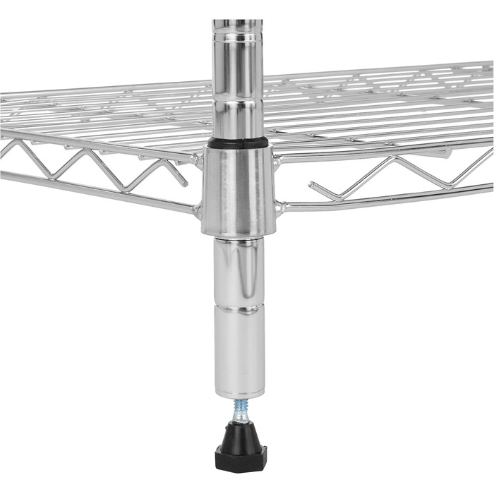 Вузька шафа для зберігання Storeo Basics з 3 полицями, регульованими по висоті полицями та ніжками, максимальна вага 340 кг, хромована, 34 см Г x 58,9 см Ш x 76,2 см В, хромована, 23,3 Д x 13,4 Ш x 30 В, без коліс