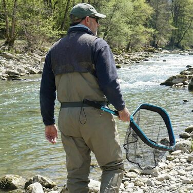 Гумований підсак для риболовлі, телескопічний складаний підсак, сачок для лосося, сома, окуня, легко ловити та випускати