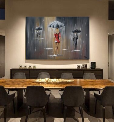 Моніка Мірафьорі I 100 РУЧНИЙ РОЗПИС I Картина Йде дощ 120х80см Картина Ручний розпис Акриловий живопис Дуже великий акриловий жив