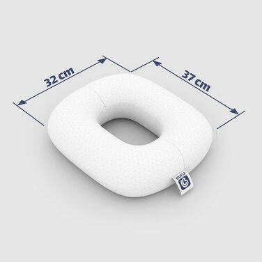 Подушка для пірсингу Lelekka Runa з отвором посередині для полегшення болю у вусі, включаючи 2 чохли. Подушка-пончик з отвором, подушка для зняття тиску.