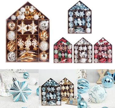 Набір різдвяних кульок із 73 предметів Micpointik