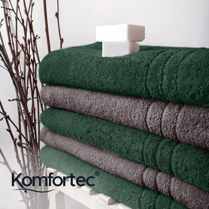 Набір рушників для сауни Komfortec 2 шт. 80x200 см з 100 бавовни, рушники для сауни XXL, рушник для сауни, м'який, великий, махров