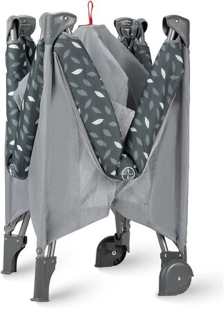 Дитяче ліжечко Momi BELOVE для дітей вагою до 15 кг, Ш65 x Д125 x В78 см (складається 21 x 23 x 80 см), дитяче ліжечко з матрацом, 2 колеса, сумка для транспортування сірого кольору