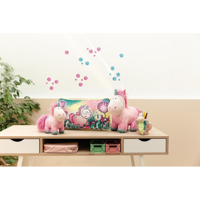 Яка іграшка NICI Єдиноріг Midnight Floral 22 см плюшевий друг для обіймів та ігор, підходить дітям та дорослим, 49106, чудовий подарунок, рожевий 22 см