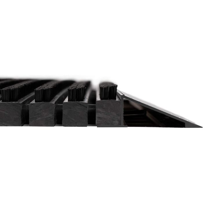 Килимок для дверей Floordirekt Power Brush 60 x 90 см, чорний - Килимок для брудозбірників, килимок для дверей для використання всередині та зовні приміщень - Килимок для дверей, скребок для взуття, килимок для входу, чорний 60 x 90 см