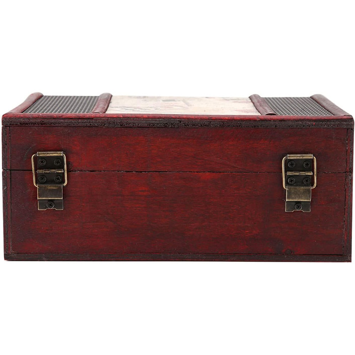 Вінтажна дерев&39яна скринька для зберігання Garosa, великий розмір, органайзер для зберігання книг і ювелірних виробів, декоративна скринька для скарбів у старовинному античному стилі для вечірок і вечірок з дня народження, весільної прикраси (3)