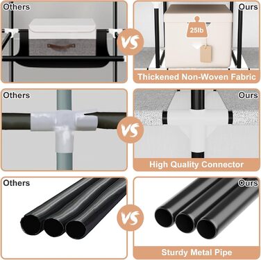 Портативна шафа для одягу VTRIN, ширина 170 см, велика місткість, портативна шафа з кришкою, 4 полиці та 4 вішалки для одягу, міцна, окремостояча шафа для білого/розкішного саду
