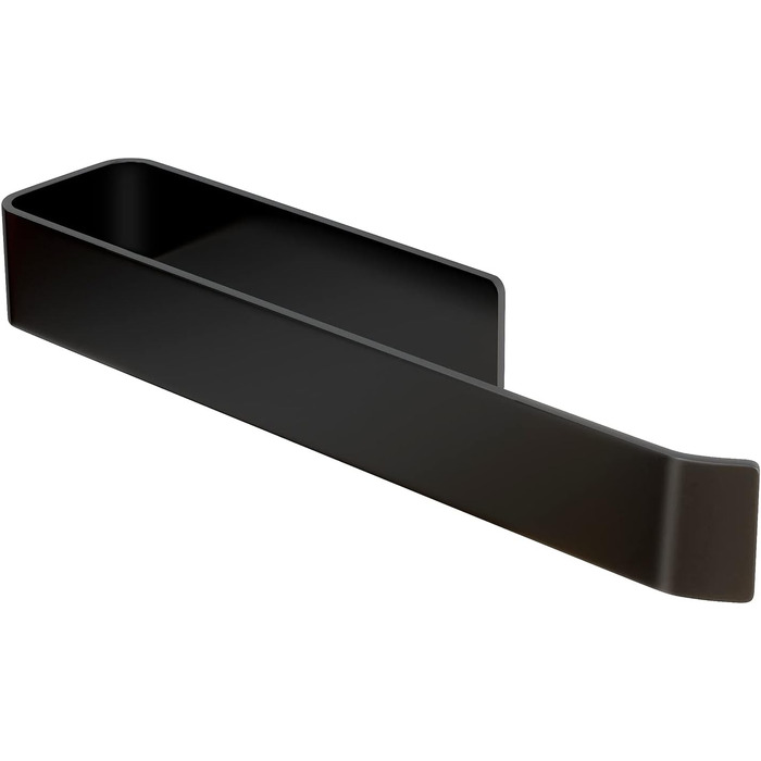 Самоклеючий рушникосушка чорний 25см SUS304 Рушникосушка з нержавіючої сталі без свердління Підвісна рушникосушка для ванної кімна