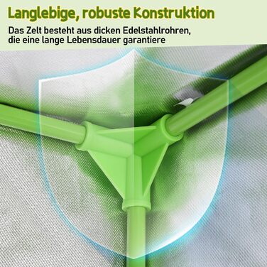 Гроубокс Growzelt 100x100x200 см, намет для вирощування з тканини Oxford 600D, світло- та водонепроникний шаф для рослин, вентильована теплиця для домашнього вирощування, індор-бокс 100*100*200 см