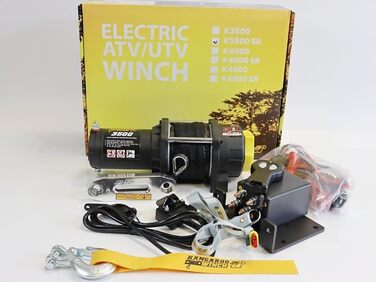 Електрична лебідка PowerWinch 3500 фунтів Квадроцикл 12 В 1587 кг Бездротова пластикова мотузка 4x4