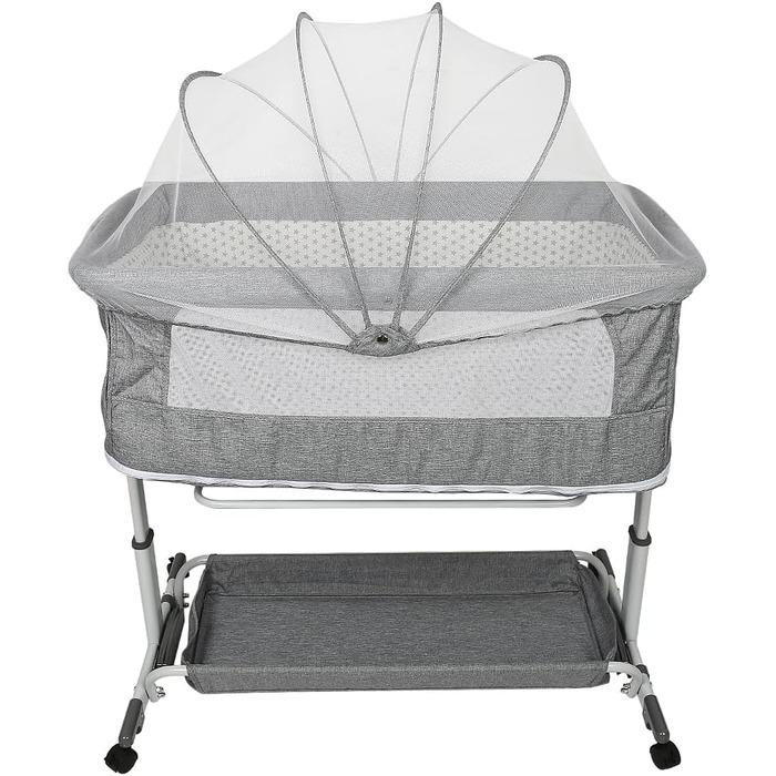 Дитячі ліжечка, дитяче ліжечко, ліжечко з колесами, дорожнє ліжечко, розкладне дитяче ліжечко з м&39яким матрацом, портативне, дитяче ігрове ліжечко з москітною сіткою (113 * 66 * 84 см) 113*66*84 см