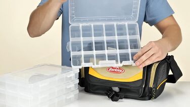 Сумка Berkley System Bag, рибальська сумка з коробками Один розмір червоний/сірий/чорний