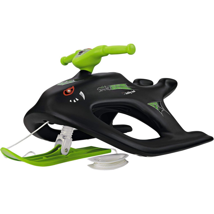 Санки BIG Bobby Sledge Wild Spider, кермові, з металевими полозами, чорні