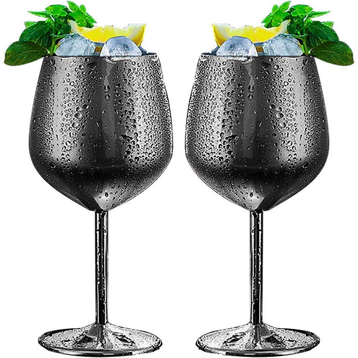 Келих для вина LELELINKY 350 мл Келихи для червоного вина з нержавіючої сталі, небиткі келихи для вина, келихи для шампанського та