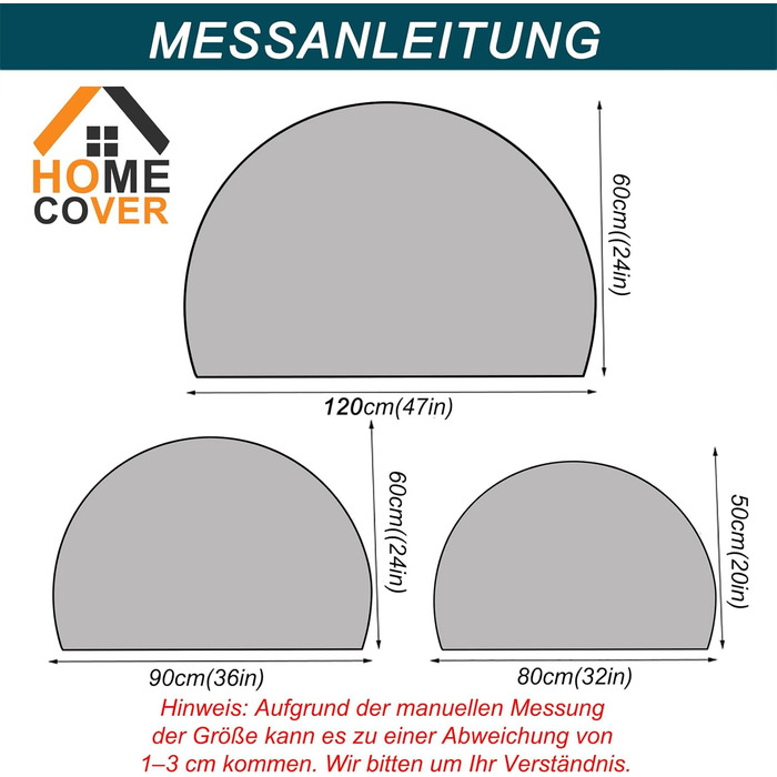 Напівкруглий килимок для дверей, нековзний килимок для приміщень, абсорбуючий, товстий, що прається, для входу, кухні - C - 50 x 80 см (півколо)