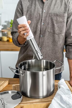 Паличка ENFINIGY sous-vide, плита sous-vide з інтуїтивно зрозумілим сенсорним дисплеєм, точним налаштуванням температури та стабільністю високої температури, білий, 1009634