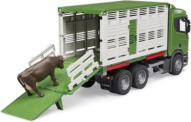 Вантажівка-скотовоз Scania Super 560R з 1 коровою - 116 транспортні засоби, вантажівка, причіп для худоби, іграшка від 4 років, 03548 -