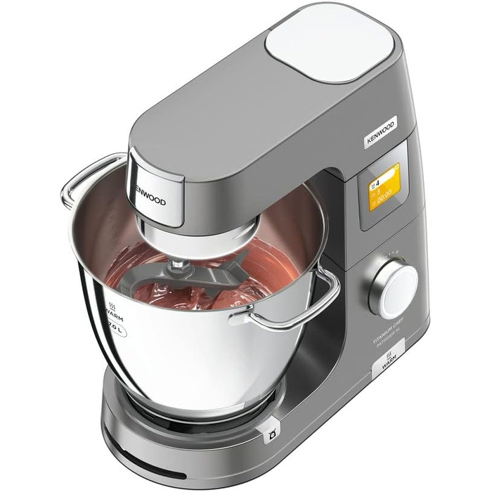 Кухонний комбайн Kenwood Titanium Chef Patissier XL KWL90.034SI (1400 Вт) з набором для кондитерів (4 предмети), сріблястий набір для приготування пасти MAX980ME з нержавіючої сталі