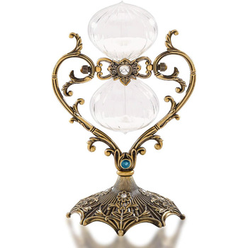 Пісочний годинник SuLiao для Uten, Поворотний на 720, Старовинний білий пісочний годинник, Вінтажний пісочний годинник 1 Hora Reloj de Arena, Великий метал, Пісочний годинник, Офіс, Письмовий стіл, Дім, Весільне оформлення (Білий, 60 хв)