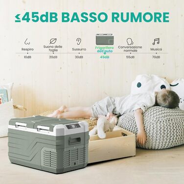 Л портативний електричний холодильник, автомобільний холодильник 12 В / 24 В постійного струму 100 240 Вольт змінного струму, подв