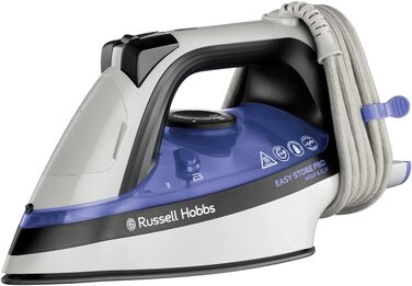 Парова праска Russell Hobbs компактна для зберігання кабелю Wrap & Clip (2400 Вт, 180 г додаткової пари, резервуар для води 320 мл