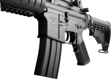 Страйкбольна гвинтівка airmaX M4 Sport Series AEG – кал. 6 мм, <0.5 Дж, повний комплект з Red Dot, акумулятором, цівкою та подовжувачем ствола