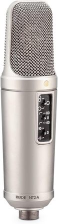 �DE NT2-A Універсальний конденсаторний мікрофон з великою діафрагмою зі змінною полярністю, попереднім ослабленням і фільтром висо