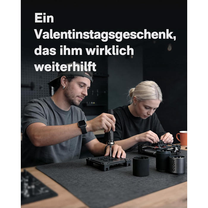 Електричний Шуруповерт з Інтелектуальним Дисплеєм, 6 Режимів Моменту (0.5-6 Нм), Набір Біт 1/4 (30 шт.), Акумулятор 2000 мАг, USB-C, для Електроніки та Домашнього Ремонту