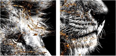 Лев Абстрактний 120x80 см полотно картина на полотні неткані фреска художній принт настінний друк стіна вітальня стіна прикраса ст