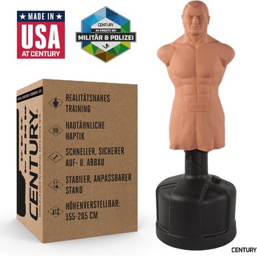 Боксерський манекен Century Original BOB XL - Регульована по висоті та автентична вінілова шкіра - від 152 до 208 см Регульована п
