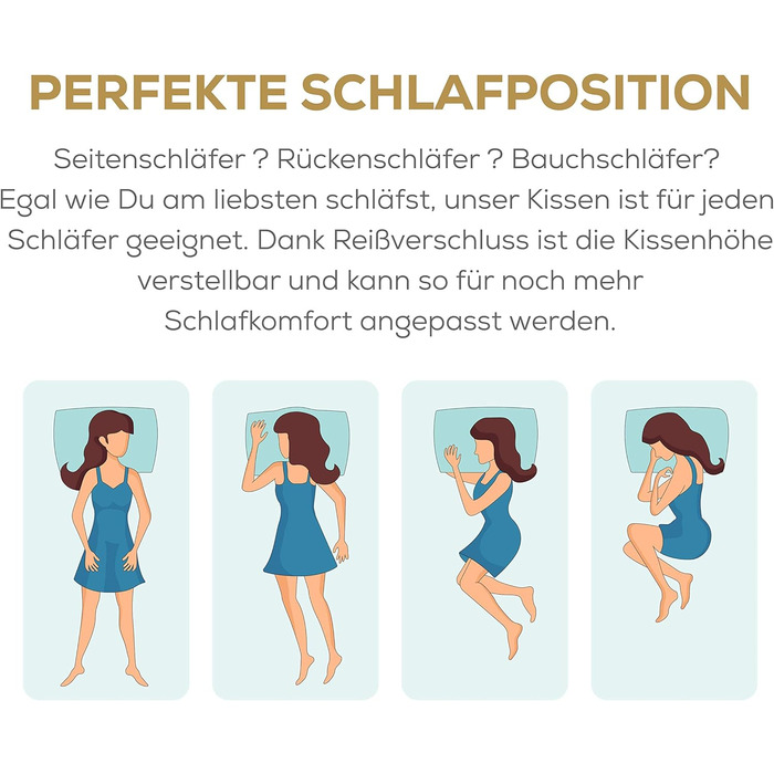 Подушка Sleep Moon &quotМаленький принц&quot від алергії з натурального волокна 80x80 см - Гіпоалергенна подушка з наповнювачем з фіброзних кульок - Бавовняна подушка 80x80 - Можна прати при температурі до 60 градусів. Зроблено в Німеччині.