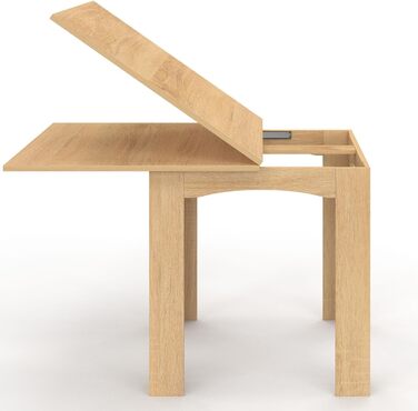 Розкладний прямокутний обідній стіл DONA, 4-8 осіб, бук, 80-160 см