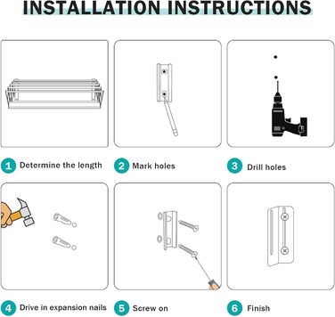 Настінна сушарка YOUDENOVA, настінна висувна сушарка для білизни з 7 шт. ангами, компактна сушарка для ванної кімнати, металевий р