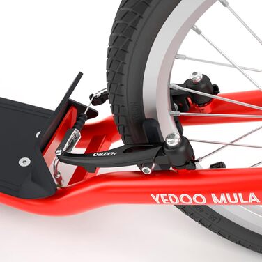 Самокат YEDOO Mula - до 150 кг, самокат з пневматичними шинами 20/16 - для дорослих, самокат з підставкою і регульованим кермом, с