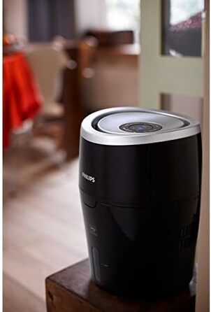 Зволожувач повітря Philips HU4813/10 (до 44 м, гігієнічна технологія NanoCloud, тихий нічний режим, автоматичний режим) чорний