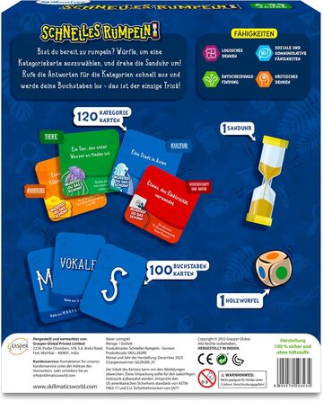 Настільна гра Skillmatics - Fast Rumble, навчальна та розумна гра, подарунки для дітей, підлітків та дорослих Fast Rumble