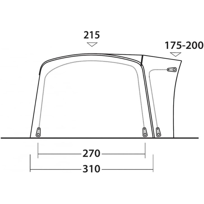 Намет Outwell x сірий, один розмір