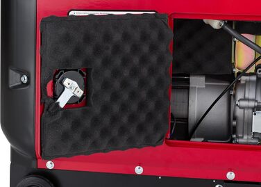 Дизельний генератор Hahn & Sohn HDE 9300SS3 - максимальна потужність 9,3 кВА Електричний стартер, AVR, генератор для будівельних майданчиків, будинків, садів, 70 дБ - аварійний генератор, дизельний генератор, 230 В 6,5 кВт дизель