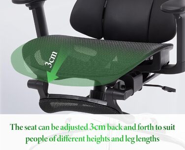 Ергономічне офісне крісло, стілець для роботи з функцією гойдання, регульована висота, виготовлений з сітчастої тканини, обертове крісло для навчання, офісу, домашнього офісу, чорний колір