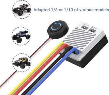 Електронний контролер швидкості ESC 90 Smart RC, WP 1080 90/180A з матовим двигуном, підходить для 23S LiPo або 68-елементних NiMH акумуляторів