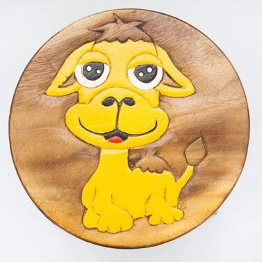 Дитячий стілець FairEntry, табурет, дитячий стілець з масиву дерева з тваринним мотивом дромедара, верблюда, висота сидіння 25 см